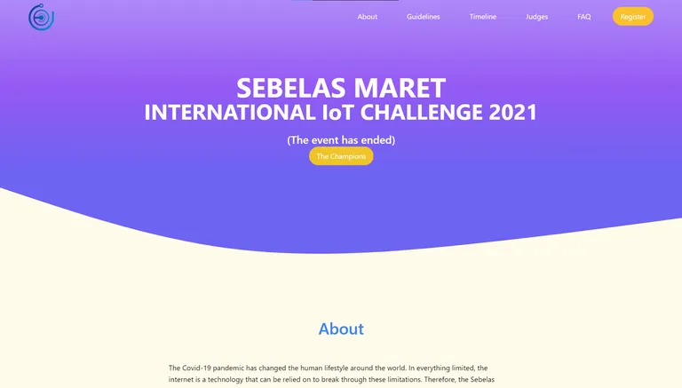 Sebelas Maret International IoT Challenges 2021 Website